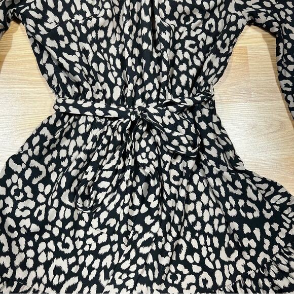 Vici Leopard Off the Shoulder Flared Sleeve Mini Dress Size XS - Picture 8 of 10